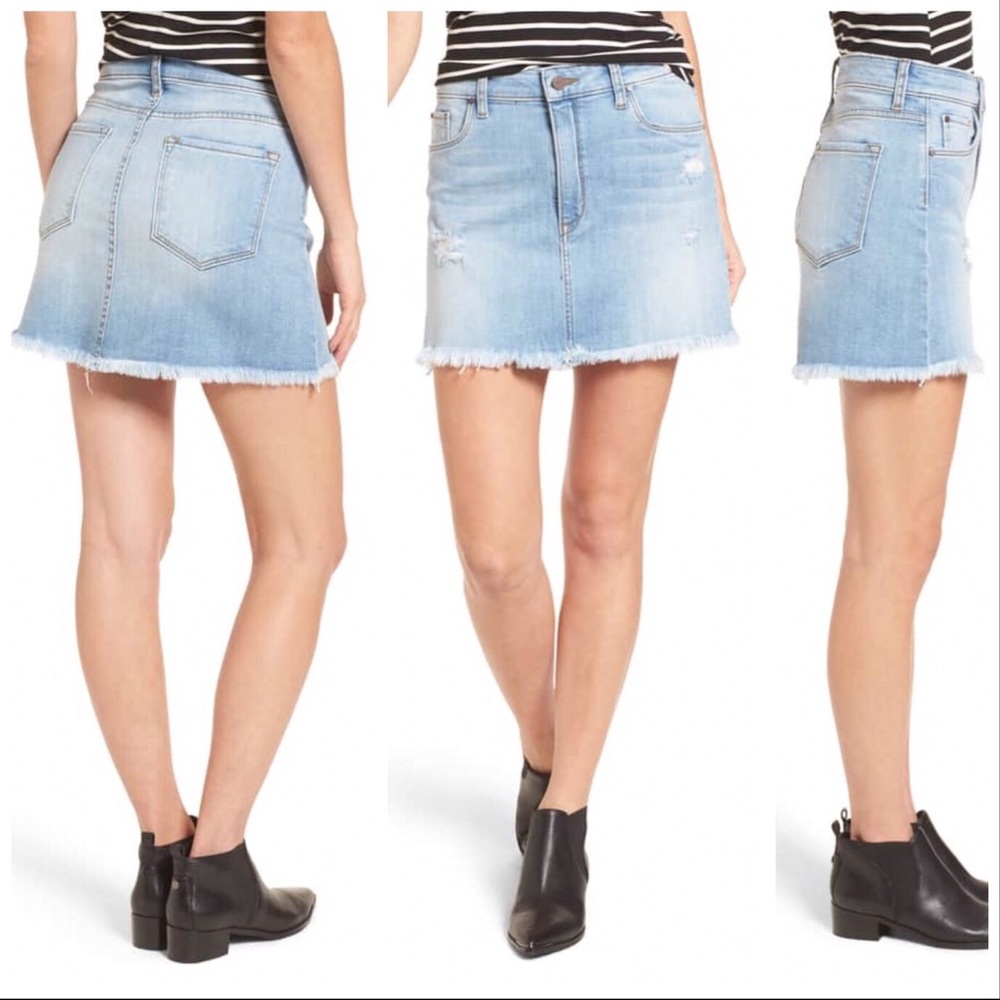 BP Distressed Denim Miniskirt Nordstrom Jean Skirt